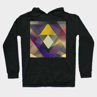 Geometric triangle pattern purple Hoodie